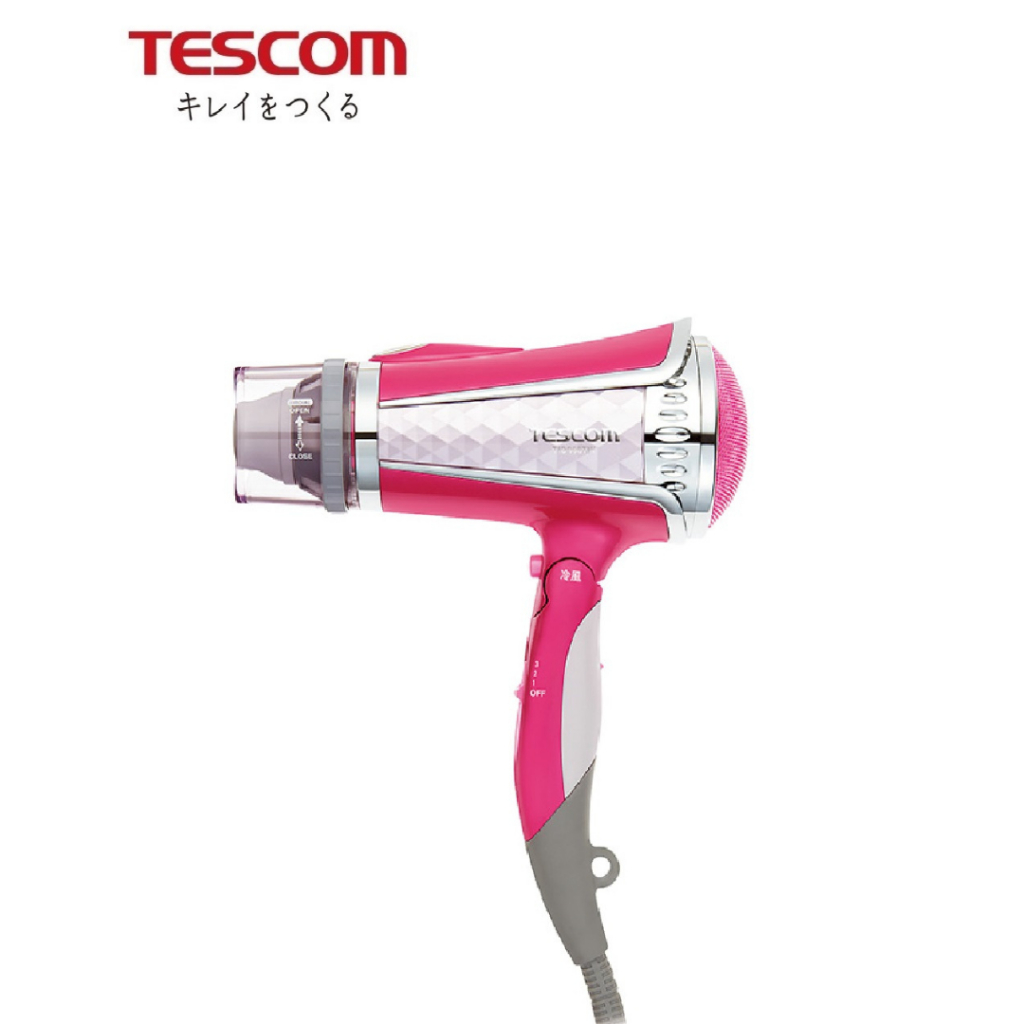 【TESCOM】速乾大風量大功率負離子吹風機TID960TW 白/粉TID-960 tid960附雙氣流風罩9種吹風模式