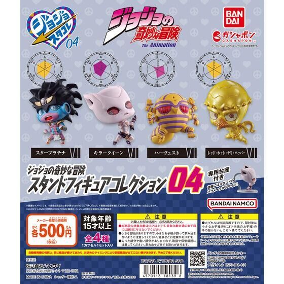 預購2024年6月 [御宅族] BANDAI 代理 轉蛋 JOJO的奇妙冒險 替身公仔P4 全4種 白金之星 殺手皇后