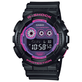 二手手錶-卡西歐Casio G-SHOCK DIGITAL GD-120N-1B4JF （有硬盒） 黑紫