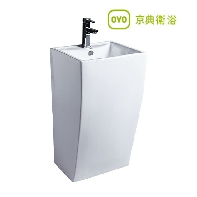 《金來買生活館》OVO 京典衛浴 L2007 含龍頭 落地型 面盆 一體落地型面盆 洗臉盆 面盆組