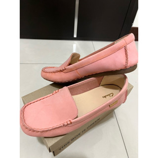 Clarks 蜜桃粉 豆豆鞋 娃娃鞋 懶人鞋