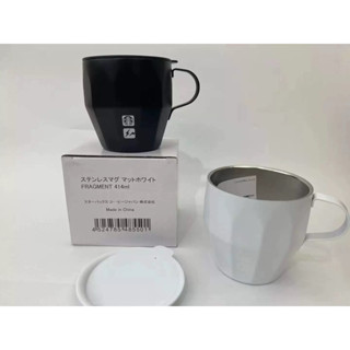 全新限量正品免運Starbucks X Fragment Design 藤原浩星巴克聯名黑色不銹鋼馬克杯泡茶露營咖啡杯子