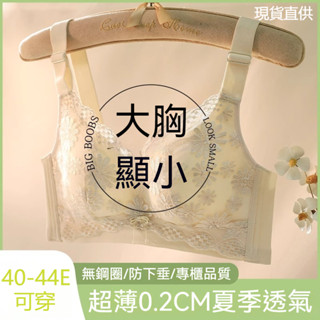 ✨大胸專屬✨40-44DE大尺碼蕾絲內衣 超薄蕾絲內衣 大罩杯內衣 大尺碼胸罩 無鋼圈內衣 調整型內衣 防下垂收副乳