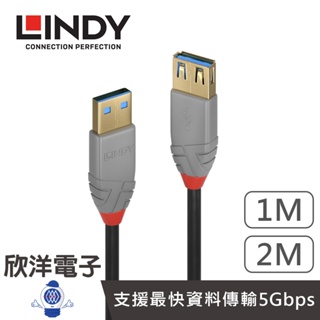 LINDY台中旗艦店 林帝 ANTHRA USB3.0 TYPE-A 公 TO 母 延長線1M/2M (36761)