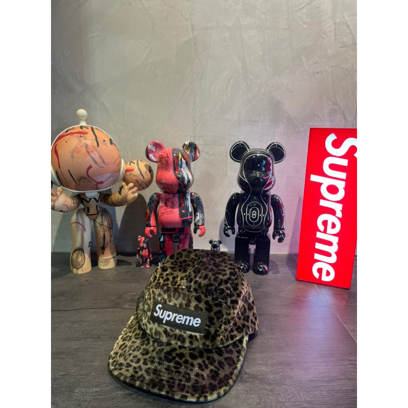 SUPREME  SA24 LEOPARD VELVET CAMP CAP OLIVE 橄欖綠 豹紋 帽子