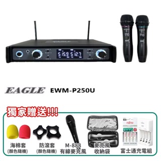 【EAGLE】EWM-P205U 自動選訊無線麥克風 贈五件組好禮 全新公司貨