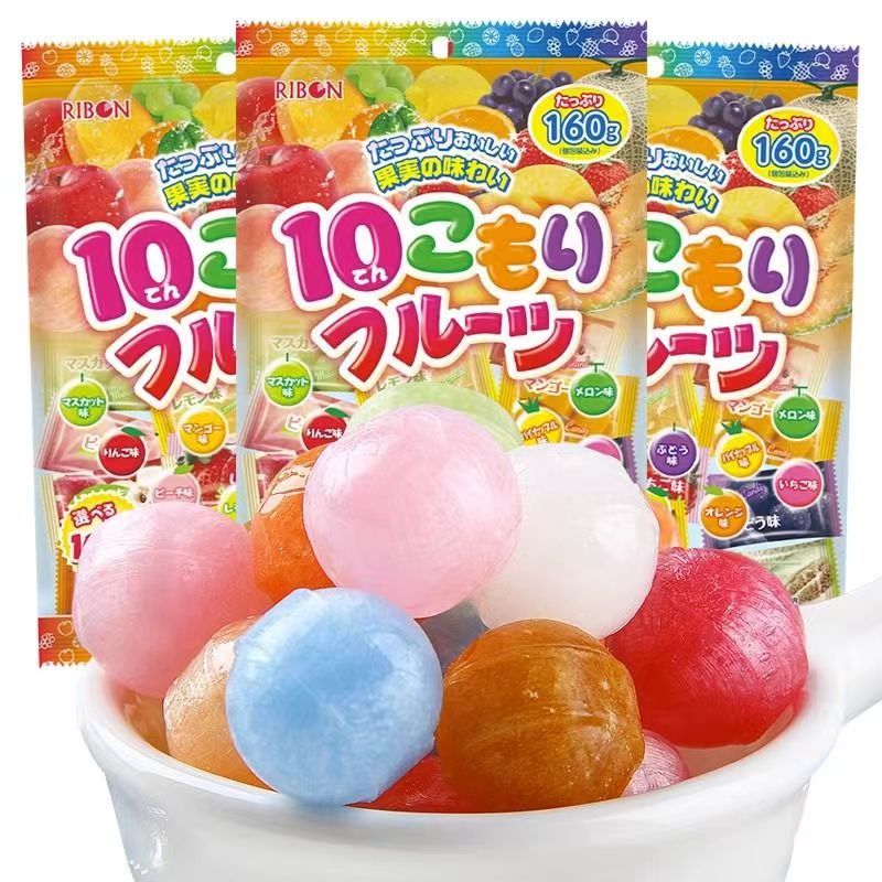 🔥現貨🔥日本進口零食 RIBON理本10味水果糖汽水糖 理本ribon 10味雜錦果汁水果糖硬糖160g