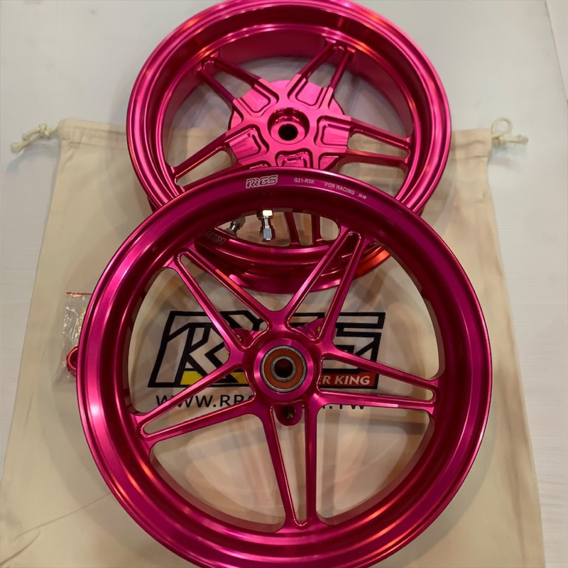 超級材料庫 RRGS鍛造鋁合金輪框 DIO鍛造輪框 G21-R5X 十吋五爪鍛造框 桃紅色 全新現貨 前後一對🔥