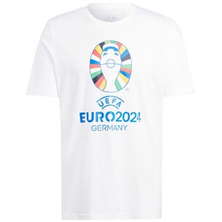 Adidas T恤 上衣 短袖 男款 2024年 歐洲盃 官方徽章 紀念款 白 IT9290 黑 IT9291