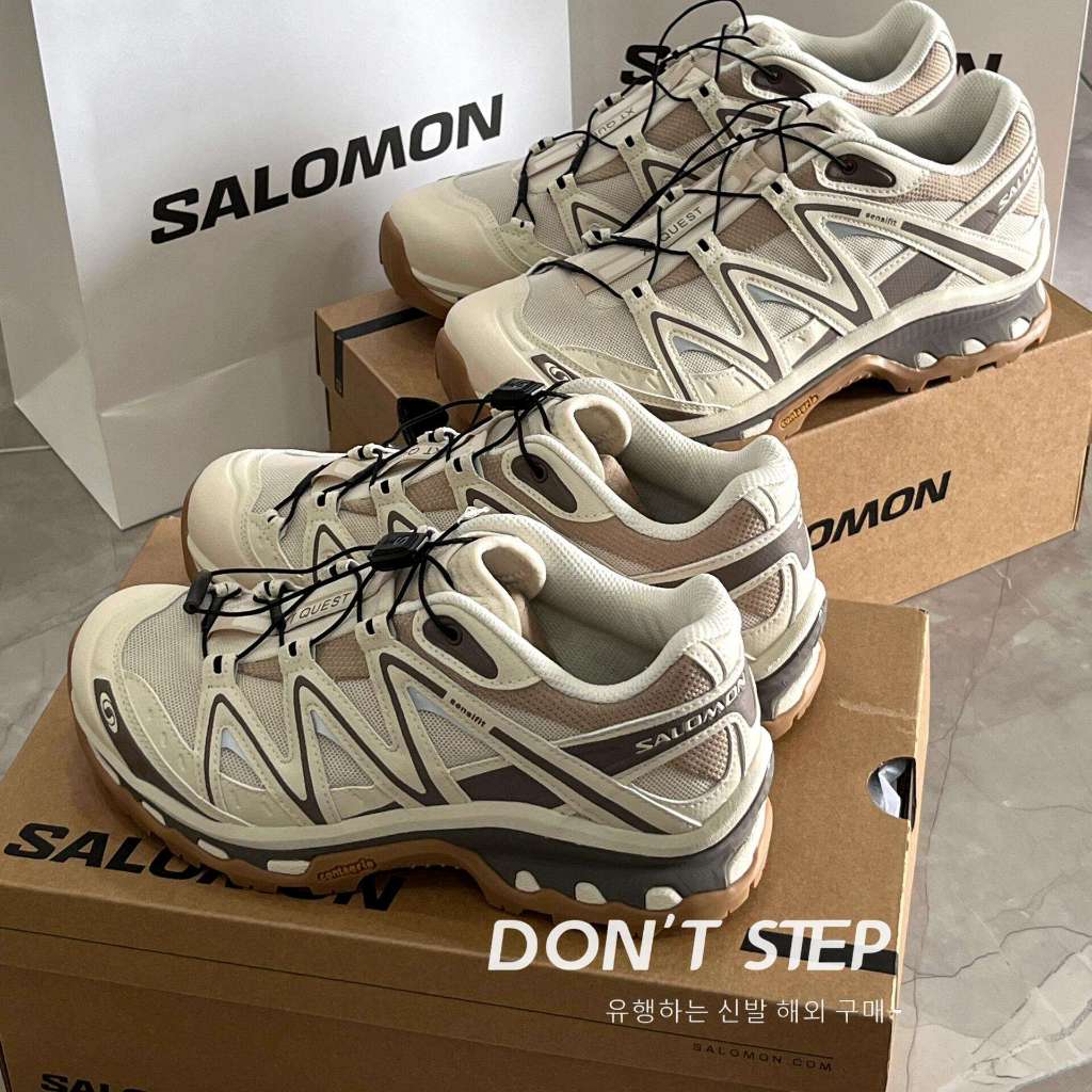 Don-SALOMON 薩洛蒙 XT-Quest 戶外 運動鞋 跑步 男女鞋 卡其色 米灰 475413