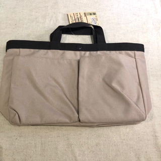【沒格貓日系選物】全新日本MUJI無印良品粉紫色袋中袋 手提袋 整理袋 收納袋