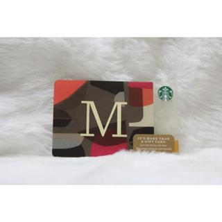星巴克 STARBUCKS 美國 2014 6103 字母卡 M 星巴克卡 隨行卡 儲值卡 收藏