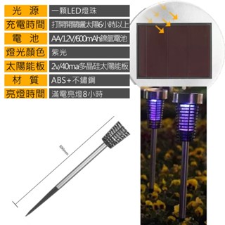 生活用品 太陽能戶外滅蚊燈 防水別墅滅蠅捕蚊器 庭院花園殺蟲燈 捕蚊燈 花園景觀燈 捕蚊器 庭院燈