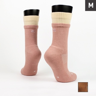 FOOTER 標語刺繡雙層襪 除臭襪 刺繡襪 中筒襪(女-K217M)