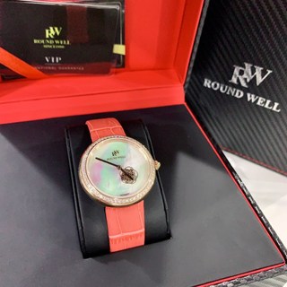 【浪威｜全新】現貨 ROUND WELL 手錶 機械錶 2色可選 女錶 貝殼面 皮錶｜Little Bee 小蜜蜂精品