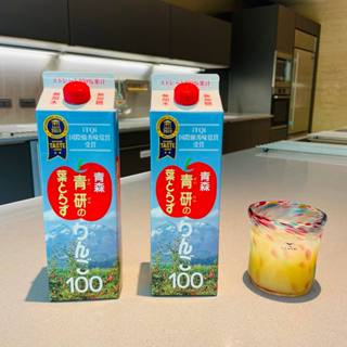 💛日本青研 日本青森蘋果汁🍹天然純榨蘋果汁-容量980ml 蘋果汁 無加糖 非還原果汁