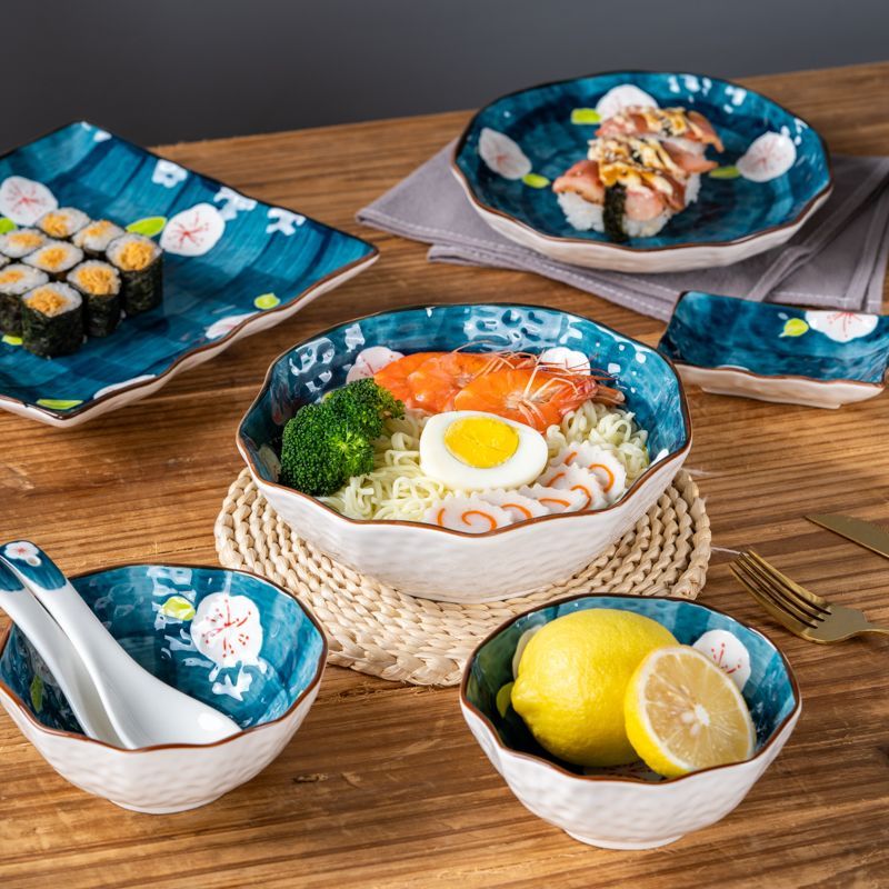 ❤川島❤ 	日式碗碟 陶瓷碗 面碗  圓盤 深盤 湯盤 早餐盤 手柄碗 米飯碗 湯碗 魚盤 菜盤子 陶瓷餐具套裝