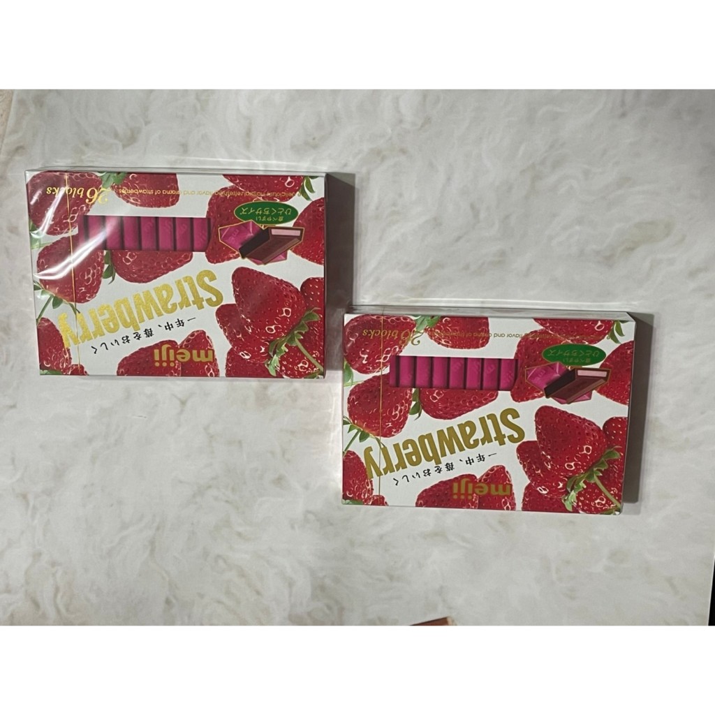 🌻現貨供應🌻 meiji 明治 薄片草莓夾餡巧克力盒裝 26枚
