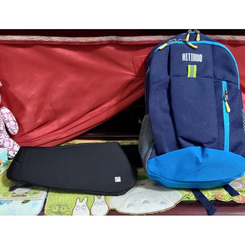 AITINUO 防潑水兒童輕便旅行補習 後背包 藏藍色 BMW 斜背包