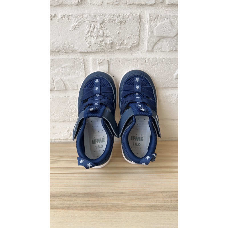 (二手9成新)日本IFME兒童機能水涼鞋 星星款(藍16cm)兒童涼鞋