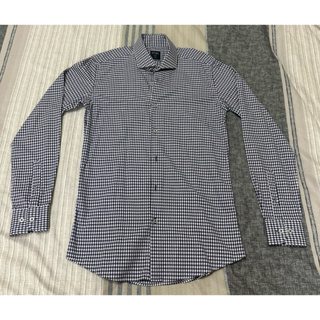SST&C 黑色格紋長袖襯衫 全新 15.5