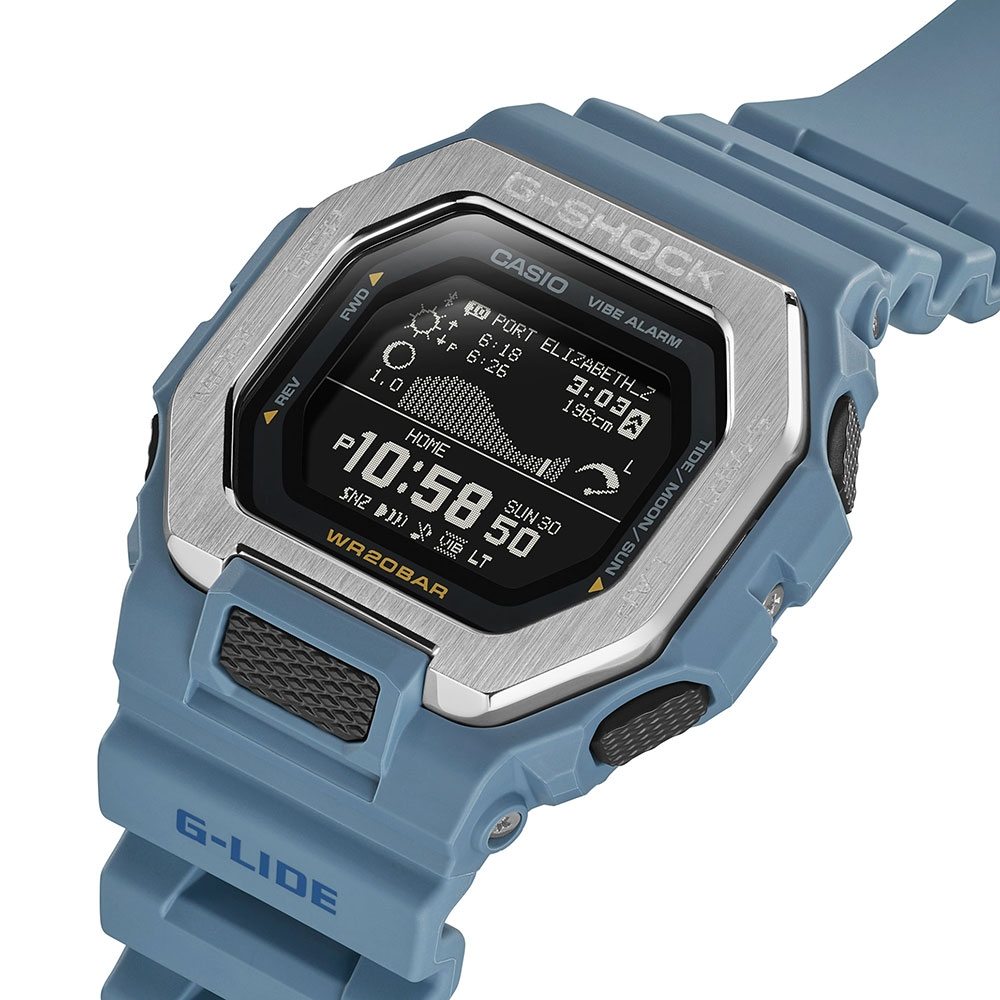 【CASIO】 G-SHOCK GBX-100-2A 藍芽智能運動錶/46mm/公司貨【第一鐘錶】