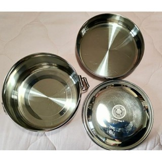 不鏽鋼便當盒 316不鏽鋼雙層圓形便當盒12cm GREEN BELL 綠貝