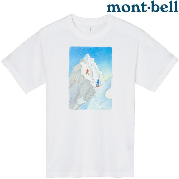 Mont-Bell Wickron 中性款 排汗衣/圓領短袖 1114714 雪山登攀 WT 白
