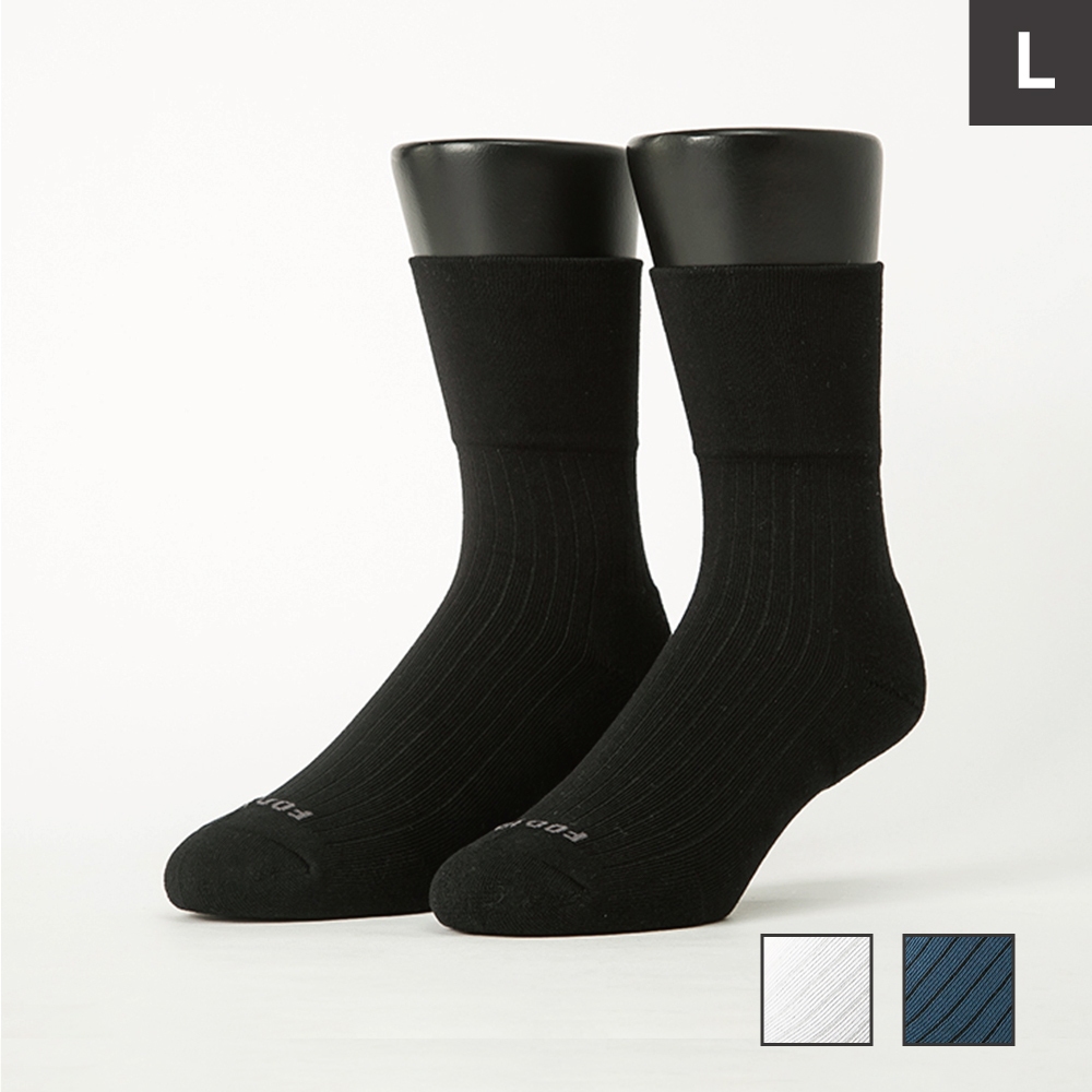 FOOTER 微分子氣墊紳士素面寬口襪 除臭襪 紳士襪 寬口襪 素襪 小腿襪(男-T51L)