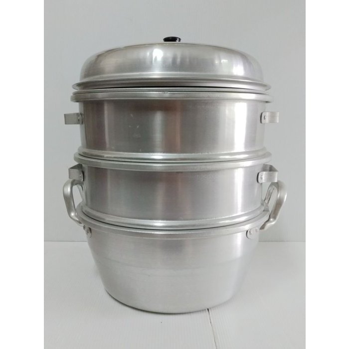 蒸鍋 蒸籠 鋁製三層蒸籠 鋁鍋 烹飪鍋 限時降價