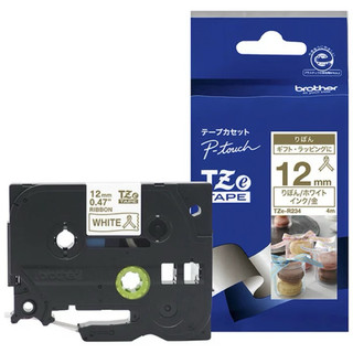 Brother/原廠/緞帶/P-touch/TZe-R234/12mm/白底金字