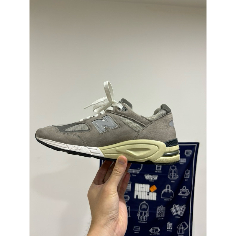 new balance 990 v2 美製 made in USA  元祖灰 麂皮 反光 m990gr2 二手 28cm