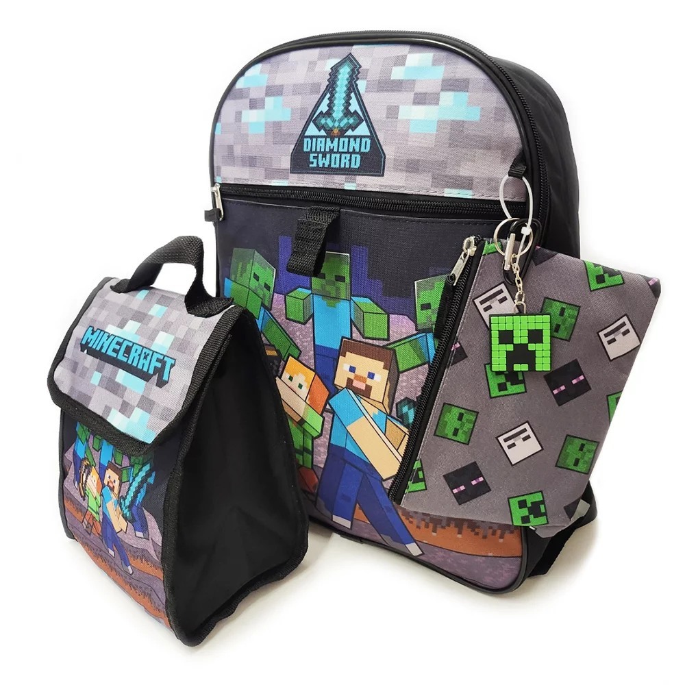 預購👍正版空運👍美國專櫃 Minecraft 麥塊 兒童書包 餐袋 筆袋  便當袋 後背包 書包 兒童 小學