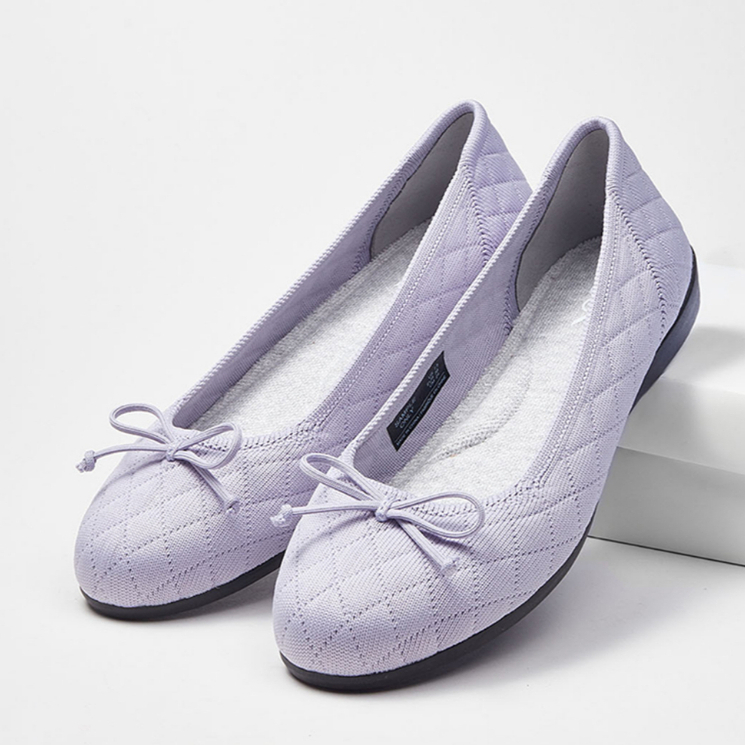 inooknit | 馬卡龍平底鞋 紫菱格紋 | Macaron Flats Quilted Purple