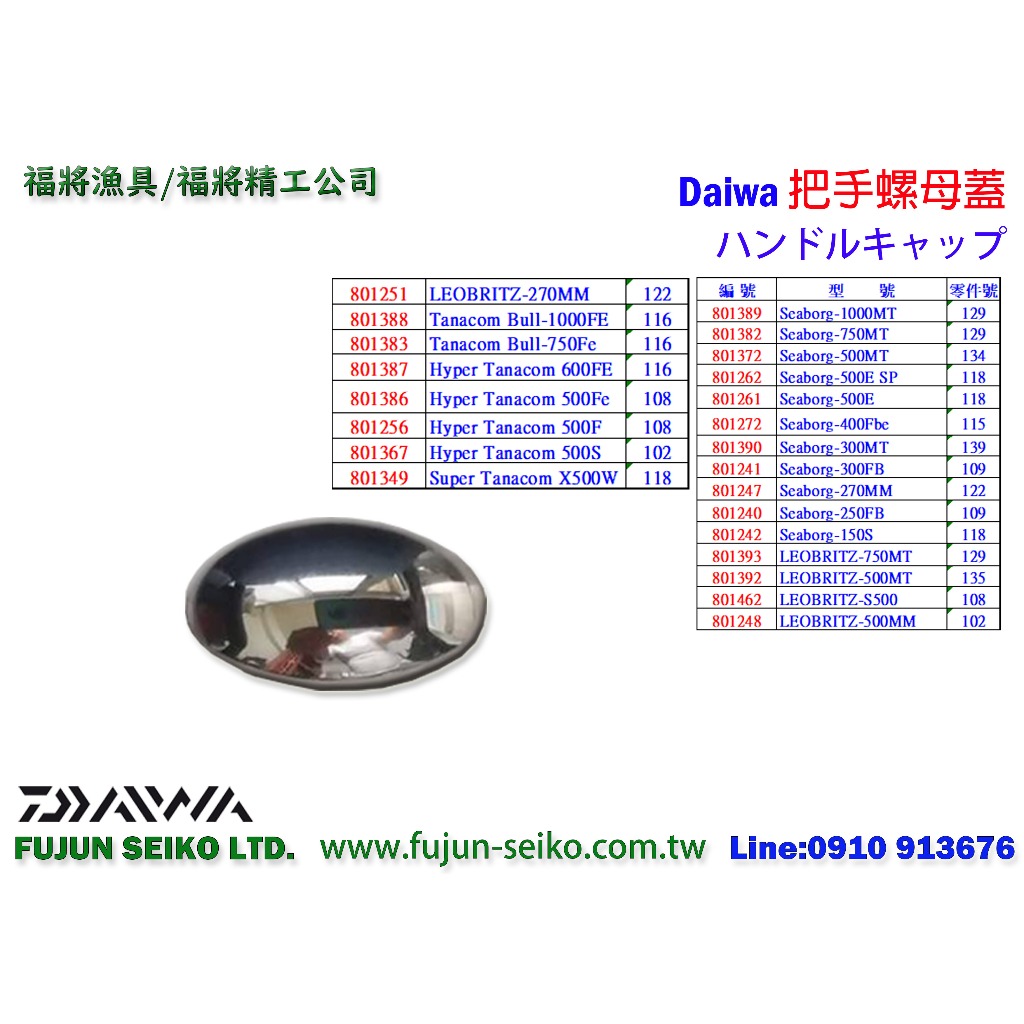 【福將漁具】Daiwa電動捲線器 把手螺母蓋-B