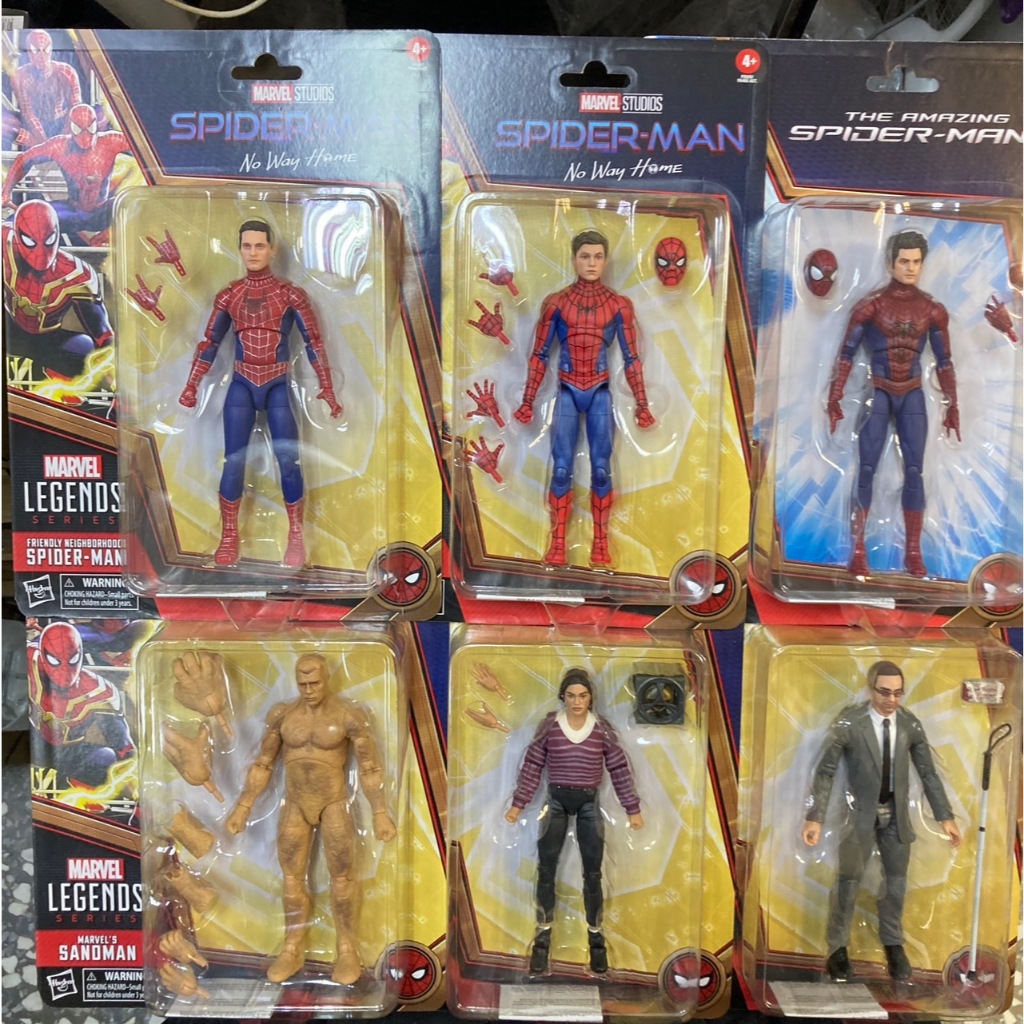 全新現貨 Marvel Legends 漫威 6吋 吊卡 電影蜘蛛人無家日 陶比 嘉菲 MJ 沙人 夜魔俠 荷蘭弟 6款