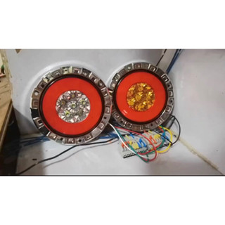 12/24V 共用臺灣出貨LED 4吋圓尾燈 方向燈 煞車燈 大卡車 大貨車 方向燈 煞車燈