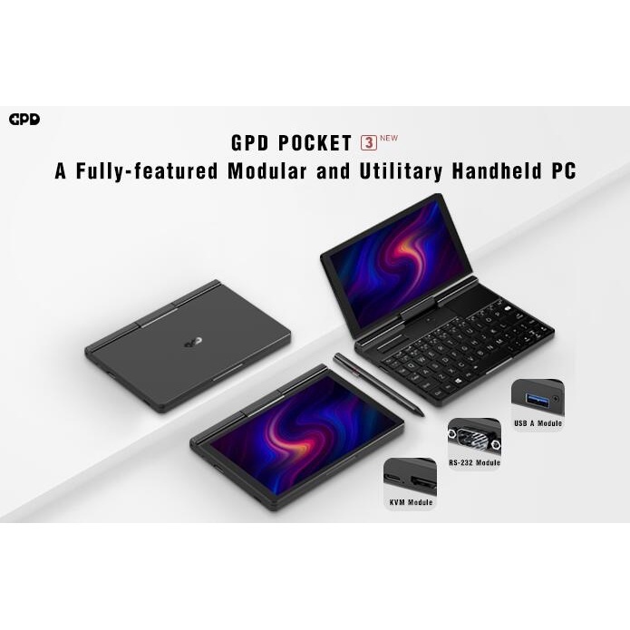 【2024最新款】GPD Pocket 3 INTEL N6000/8GB/512GB 迷你掌上型電腦
