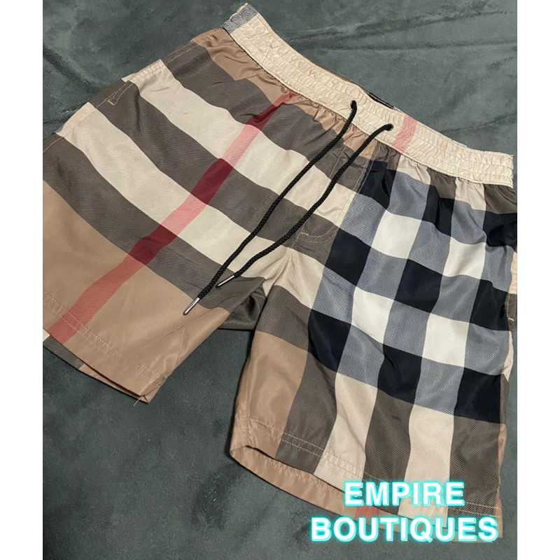▸𝓔𝓜𝓟𝓘𝓡𝓔◂ BURBERRY 戰馬 格紋 短褲 英國 精品服飾