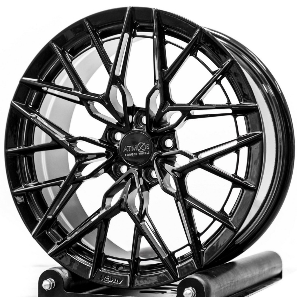 +歐買尬輪胎館+全新ATMOS X MODEL5 19吋鍛造鋁圈 拉絲黑 5/112 8.5J ET32 單顆9.5公斤