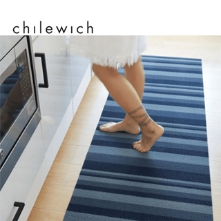 Chilewich Bounce Stripe系列地墊61x183cm藍色(Storm)