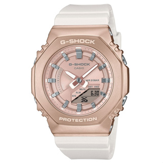 CASIO 卡西歐 G-SHOCK 八角形錶殼 優雅精緻 雙顯腕錶 / GM-S2100CW-7A