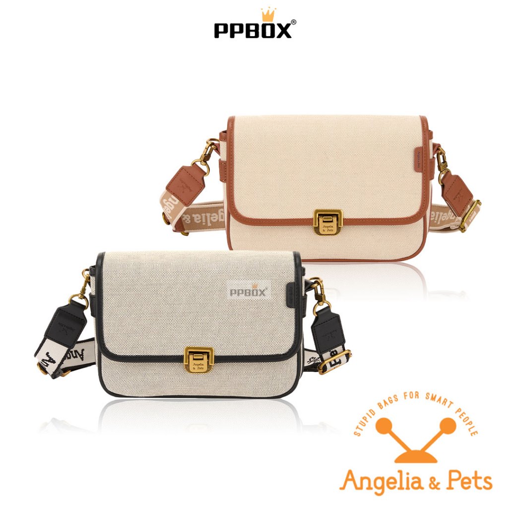 Angelia & Pets  雙紗 帆布 側背包【A4227701】包包 斜背包 郵差包 肩背包 摩拉 畢業季 禮物