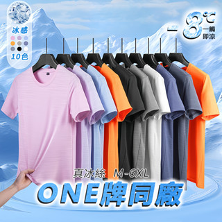 臺灣出貨 ONE牌工廠 冰絲 速乾衣 涼感短T 彈力 大尺碼 短袖 T恤 吸濕排汗 素T 短袖T恤 運動上衣 機能短T