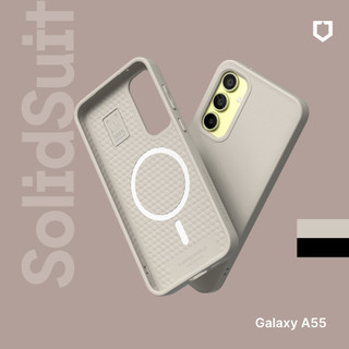 犀牛盾 適用於Samsung Galaxy A55(6.6吋) SolidSuit MagSafe相容經典防摔背蓋手機殼