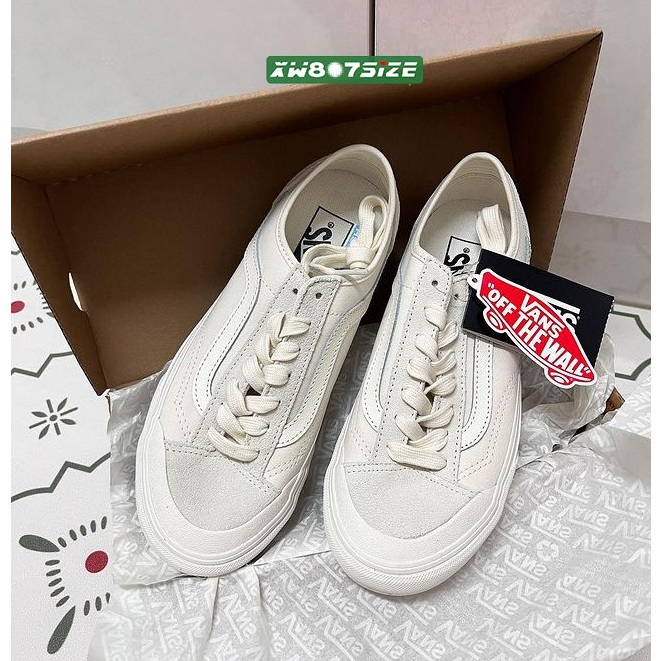 【八零七】VANS STYLE 36 DECON 米白 白線 純白 麂皮 帆布鞋 滑板鞋 情侶鞋 VN0A5HFF313