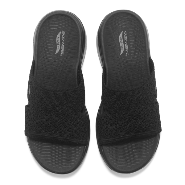 【SKECHERS】GO WALK FLEX SANDAL 休閒鞋 女款 黑色 健走系列 涼拖鞋 140832BBK