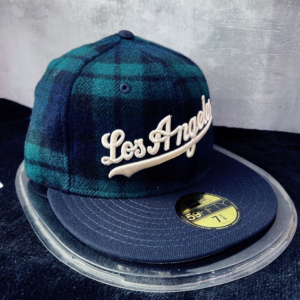 【球衣藏家】LA Dodgers 洛杉磯 道奇 New Era 燈芯絨 法蘭絨格紋 全封帽 MLB Fitted