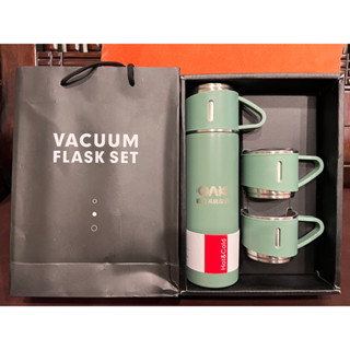 [全新出清］vacuum flask set 不鏽鋼保溫瓶+2杯禮盒組