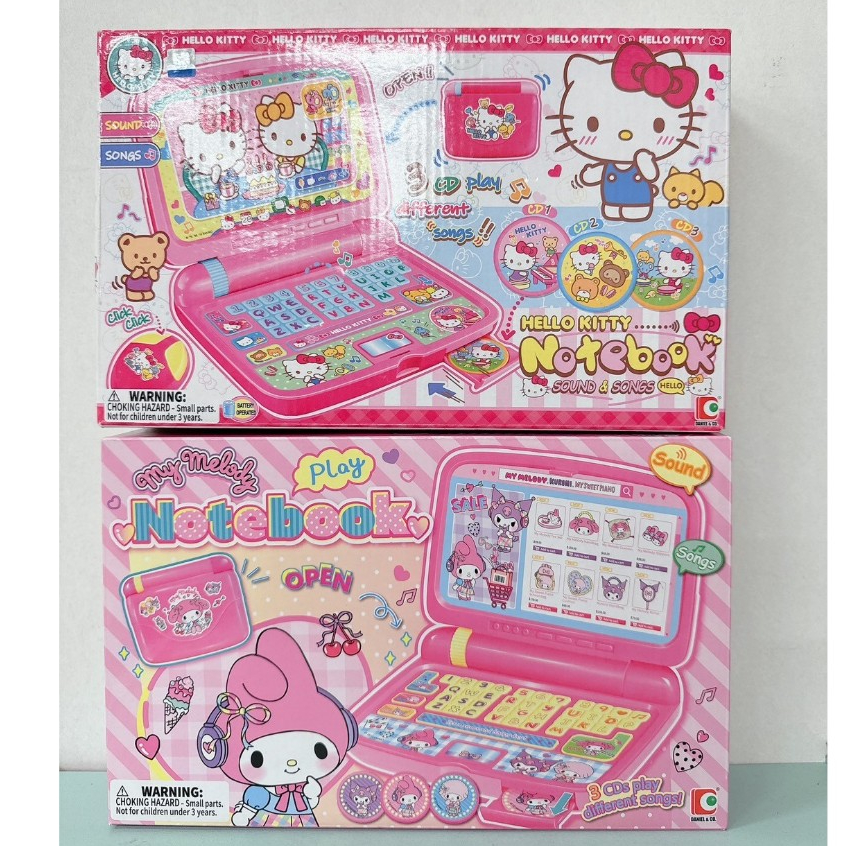 正版 Hello Kitty  KT凱蒂貓小筆電  My Melody 美樂蒂小筆電 筆記型電腦玩具